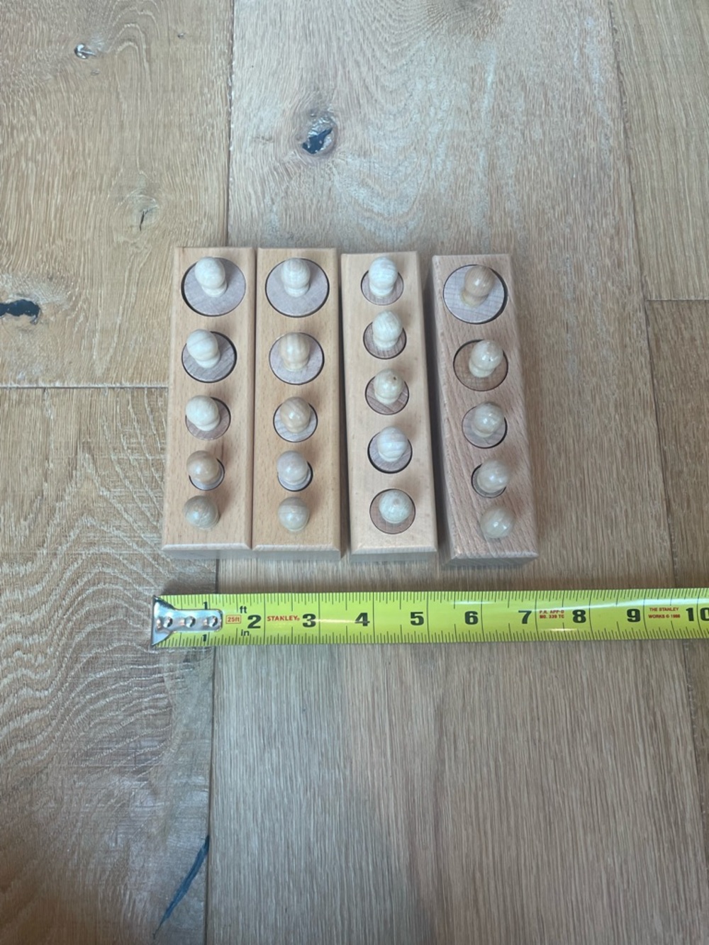 Montessori Knobbed Cylinder Blocks (small) - Picture 2 of 5